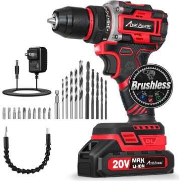 Taladro Atornillador Inalámbrico AVID POWER 20V con Batería y 22 Accesorios