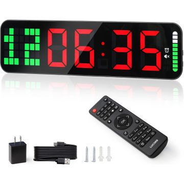 Reloj digital grande para gimnasio con temporizador e intervalos