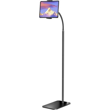 Soporte de piso LanPavilion para iPad con cuello de cisne ajustable