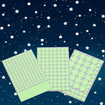 Calcomanías de Estrellas que Brillan en la Oscuridad, 452 Piezas, Azul