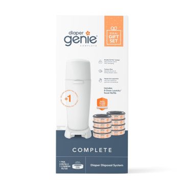 Diaper Genie Pañalero Completo + 8 Recargas + Filtro Carbón