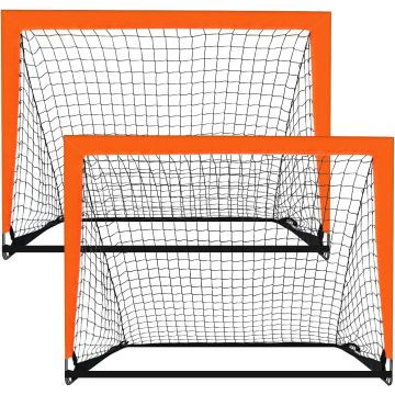 2 Arcos Portátiles de Fútbol para Niños 4'x3' Naranja