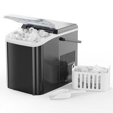 Fabricadora de hielo portátil NEWBULIG con asa y 9 cubos