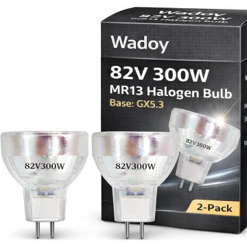 Wadoy FH-S 82V 300W Bombillo para Proyector 2 Pack MR13 GX5.3