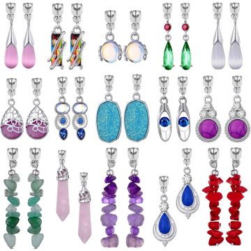 15 Pares de Aretes Clip para Mujer, Ligeros, Multicolor, Plateado