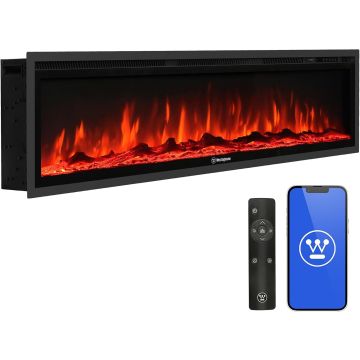 Chimenea Eléctrica Westinghouse 60 Pulgadas, Calefactor, Control Remoto