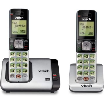 VTech CS6719-2 Teléfono Inalámbrico 2 Auriculares Plateado
