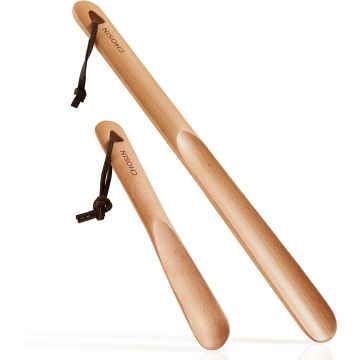 Calzador de Zapatos de Madera CHOSIN 2 Piezas, 14.4 y 9.4 pulgadas