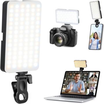 Luz para selfies portátil con 90 LED recargable