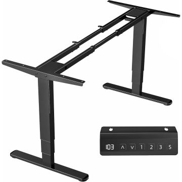 VIVO Escritorio Eléctrico de Doble Motor para Tableros de 40 a 85 pulgadas, Solo Marco, Negro