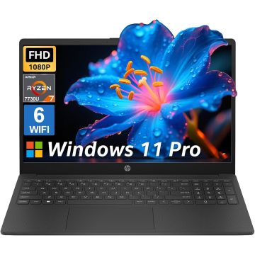 Laptop HP 255 G10, 15.6" FHD, AMD Ryzen 7, 16GB RAM, 512GB SSD, Windows 11 Pro
