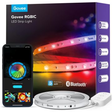 Tira LED Govee RGBIC 16.4ft, Control APP y Bluetooth