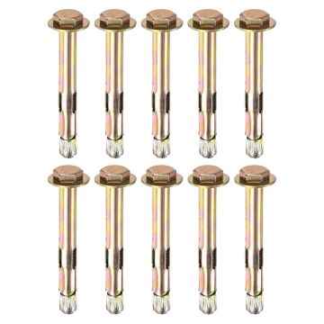 M METERXITY 10-Pack Hex Expansion Bolt, M8x80mm Colorado Galvanizado