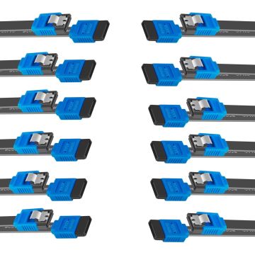 Benfei Cable SATA III 18in 6Gbps x12 con Pestillo de Seguridad