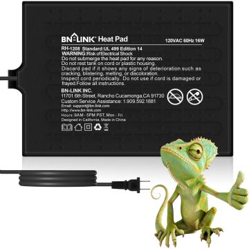 Almohadilla Térmica para Reptiles BN-LINK 8x12 pulgadas 16W
