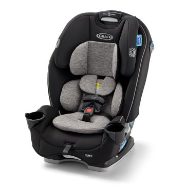 Silla de coche 3 en 1 SlimFit de Graco, asiento compacto con espacio ahorrado, alta respaldo y protección lateral