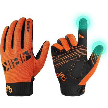 Guantes para ciclismo INBIKE para hombre y mujer talla L naranja
