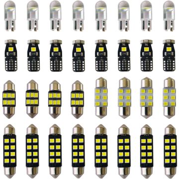 Kit de 32 Bombillas LED T10 Festoon para Interior de Coche