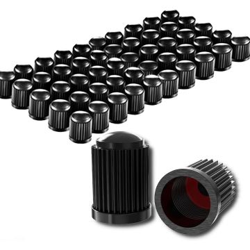 Pack 50 Tapas para Válvulas de Neumáticos Negro