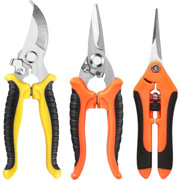 EWPJDK Tijeras de Podar de Jardín 3 Pack