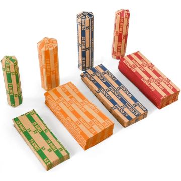 150 envoltorios planos para monedas de papel resistente