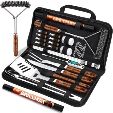 Set de 31 Accesorios para Parrilla BBQ Acero Inoxidable