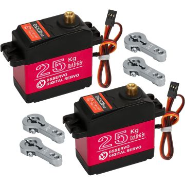 Servo Digital 25KG Alta Torbre Engranaje Metálico Impermeable 180°