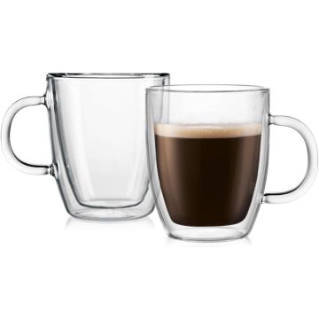 Bodum Juego de 2 Tazas de Vidrio Boro silicato 10 oz
