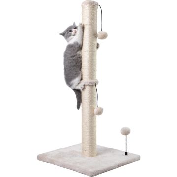 Poste Rascador para Gatos MECOOL 34 pulgadas Beige