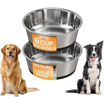 Comederos Perro Acero Inoxidable 2 Unidades