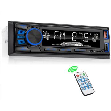 Radio Automotriz Bluetooth Single DIN con Control Remoto