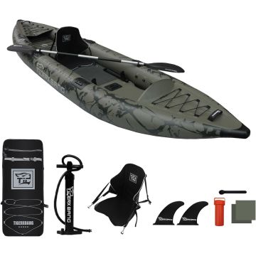 Kayak Inflable TIGERXBANG con Asiento Desmontable, 12.6x40x10.6 pulgadas