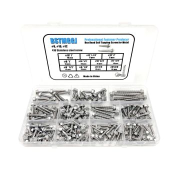 Tornillos Autoperforantes Hexagonales Acero Inoxidable 410 160 Piezas