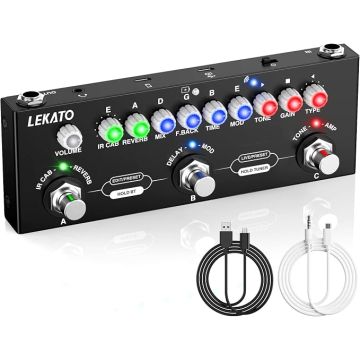 Pedal De Efectos LEKATO CUBE BABY Multiefectos con Bluetooth