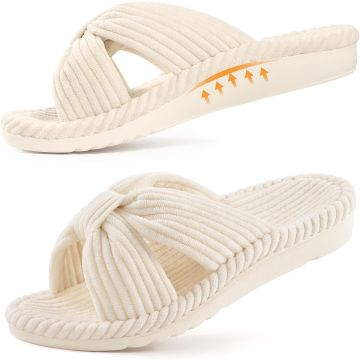 Pantuflas ortopédicas Litfun para mujer con soporte de arco