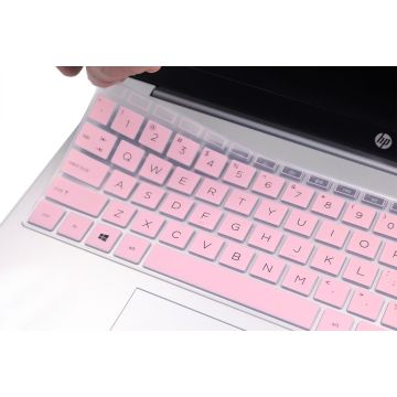 Funda de Teclado Fina de Silicona para HP 15.6" (Rosa)