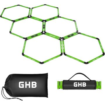 Set de 6 aros hexagonales de agilidad GHB con bolsa