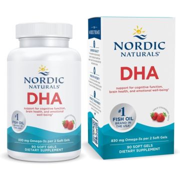 Nordic Naturals DHA Fresa 90 Cápsulas Blandas 830 mg Omega-3