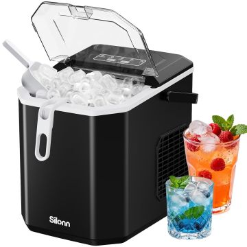 Fabricadora de Hielo Silonn Portátil 26 lbs Día