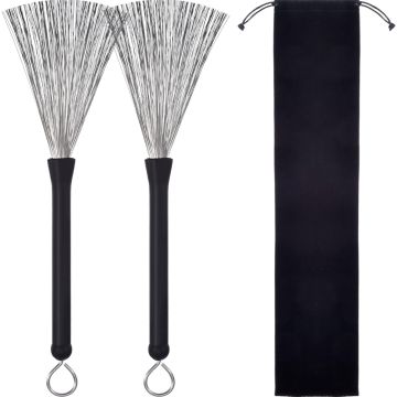 Par de escobillas retráctiles para batería con mango de goma