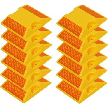 12 Pack de Reflectores para Pavimento 4 x 4 pulgadas