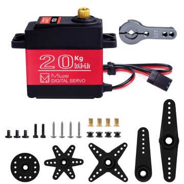 Servomotor Miuzei RC 20KG Alta Torque Engranaje Metal 270°