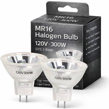 Wadoy EL-H 120V 300W Lámpara para Proyector MR16 GY5.3