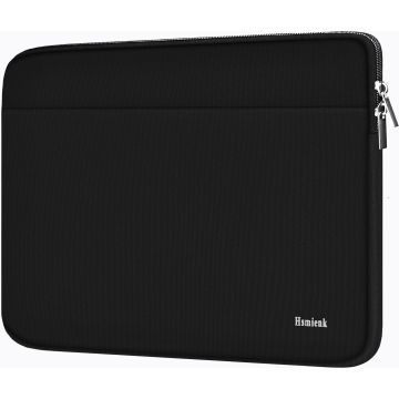 Funda para laptop 15.6 pulgadas, negra, acolchada, con bolsillo