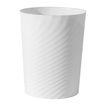 UUJOLY Cubo de Basura Plástico Pequeño 1.8 Galones Blanco