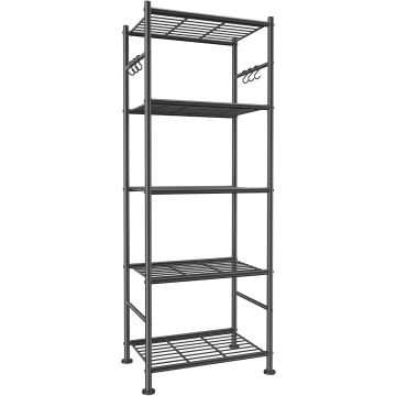 Estantería metálica Sakugi 5 niveles 18.1x12.4x56.8 pulg negra