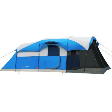Carpa Familiar para 8 Personas con Vestíbulo, Impermeable, Túnel