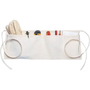 Delantal de cintura blanco con dos bolsillos CLC