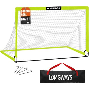 Arco de fútbol plegable para niños y jóvenes 6.6x3.3 ft