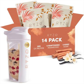 RYZE SUPERFOODS Avena Overnight Oats con Proteína y Chía 2.7 Ounce Pack de 14
